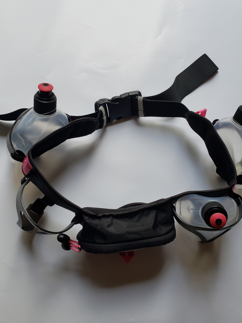Zenergy Hydration Belt with Soft Flask Holders - Black & Pink